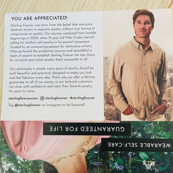 Sterling Forever 14K Gold Plated Dangle Earrings With Purple and Clear Gemstones - Picture 12 of 13